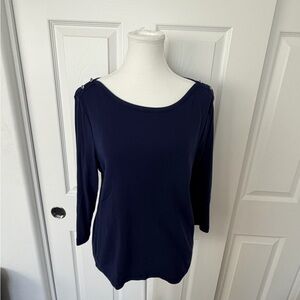 Chicos Pima Cotton 3/4 Sleeve - Sz 1